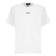 Dsquared2 Vit Bomull Crewneck T-shirt med Logo White, Herr