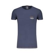 Aeronautica Militare Blå Bomull T-shirt med Tryck Blue, Herr