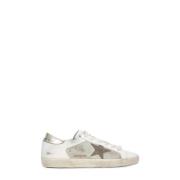 Golden Goose Gröna sneakers i mockaläder med pythonstjärna Multicolor,...