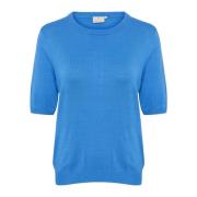 Kaffe Round-neck Knitwear Blue, Dam