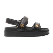 Tory Burch Svarta Kilklacksskor Velcrolåsning Black, Dam