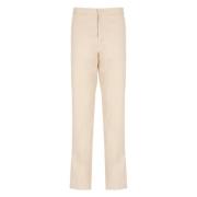 Fabiana Filippi Beige Bomullsbyxor med Sidodetaljer Beige, Dam