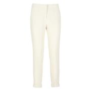 Etro Ivory Viskosbyxor med Dragkedja Beige, Dam