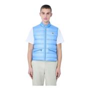 Moncler Quiltad Down Gilet med Logopatch Blue, Herr