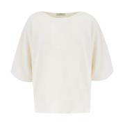 Panicale Elegant Boat-Neck Sweater Beige, Dam