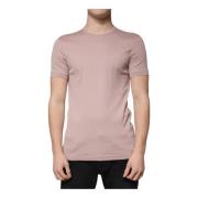 Dolce & Gabbana Brun Bomull Rund Hals T-shirt Brown, Herr