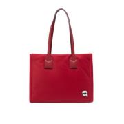 Karl Lagerfeld Tote M Nylon RÖD Red, Dam