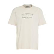 Golden Goose Beige Ribbad Krage T-shirt Ss25 Beige, Herr