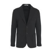 Paolo Pecora Svart Enkelknäppt Blazer Stilfullt Tillfälle Black, Herr