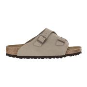 Birkenstock Mocka Kork Sandaler Justerbar Spänne Stängning Beige, Herr