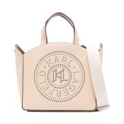 Karl Lagerfeld Tote Perforated Beige, Dam