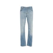 7 For All Mankind Blå Slim Fit Jeans för Män Blue, Herr