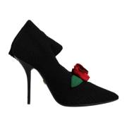 Dolce & Gabbana Svarta Stilettohäls Mid Calf Stövlar Black, Dam