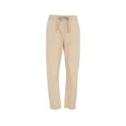 Semicouture Beige Casual Byxor med Dragsko i Midjan Beige, Dam