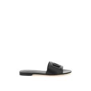 Dolce & Gabbana Snygga Platta Sandaler Black, Dam