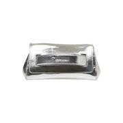 Orciani Silver Metallic Clutch Gossip Vanity Gray, Dam