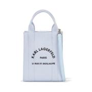 Karl Lagerfeld Kvadratisk Liten Tote Blue, Dam