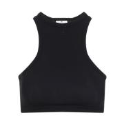 Courrèges Svart Scuba Tech Jersey BH Black, Dam