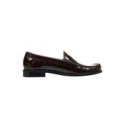 Stuart Weitzman Brun Ballerina Loafers med djurtryck Brown, Dam