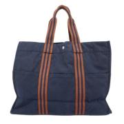 Hermès Vintage Pre-owned Canvas handvskor Blue, Dam