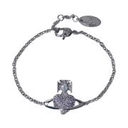 Vivienne Westwood Kristall Orb Hänge Armband Purple, Dam