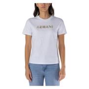 Armani Exchange Logo Front T-Shirt White, Dam