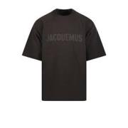 Jacquemus Casual Bomull T-shirt för Män Black, Herr