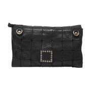 Campomaggi Svart Läder Crossbody Axelväska Black, Dam