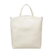 Orciani Vit Läder Shopper Väska White, Dam