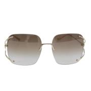 Gucci Vintage Pre-owned Metall solglasgon Brown, Dam