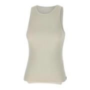 Remain Birger Christensen Vit Jersey Tank Top White, Dam