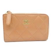 Chanel Vintage Pre-owned Laeder plnbcker Beige, Dam