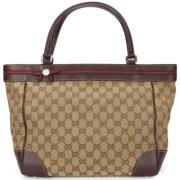 Gucci Vintage Pre-owned Canvas totevskor Brown, Dam