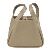 Stella McCartney Präglad kornig Crossbody-väska med nitarlogotyp Beige...