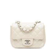 Chanel Vintage Pre-owned Laeder axelremsvskor White, Dam