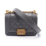 Chanel Vintage Pre-owned Laeder crossbodyvskor Gray, Dam