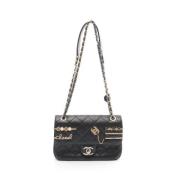 Chanel Vintage Pre-owned Laeder crossbodyvskor Black, Dam