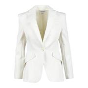 Alexander McQueen Stilig Jacka i Polyester Bomullsblandning White, Dam