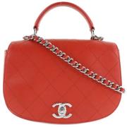 Chanel Vintage Pre-owned Laeder chanel-vskor Red, Dam