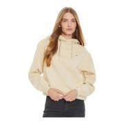 Tommy Hilfiger Logotyp Bomull Huvtröja Beige, Dam