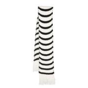 Alanui Vit Scarf för en Stilren Look White, Dam