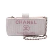 Chanel Vintage Pre-owned Tyg crossbodyvskor Pink, Dam