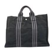 Hermès Vintage Pre-owned Canvas handvskor Black, Dam