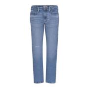 Guess Blå Straight Fit Denim Jeans Blue, Herr