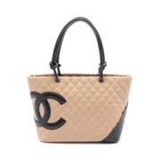 Chanel Vintage Pre-owned Laeder totevskor Beige, Dam