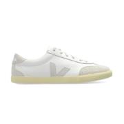 Veja Vita Lädersneakers med Naturliga Detaljer White, Dam