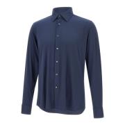 RRD Blå Oxford Jacquard Slim Fit Skjorta Blue, Herr