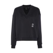 Pinko Navy Blue V-Neck Sweatshirt Blue, Dam