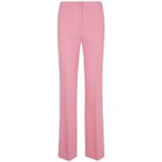 Twinset Rosa Byxor med Guldtonad Logotyp Pink, Dam