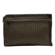 Bottega Veneta Vintage Pre-owned Laeder kuvertvskor Brown, Herr